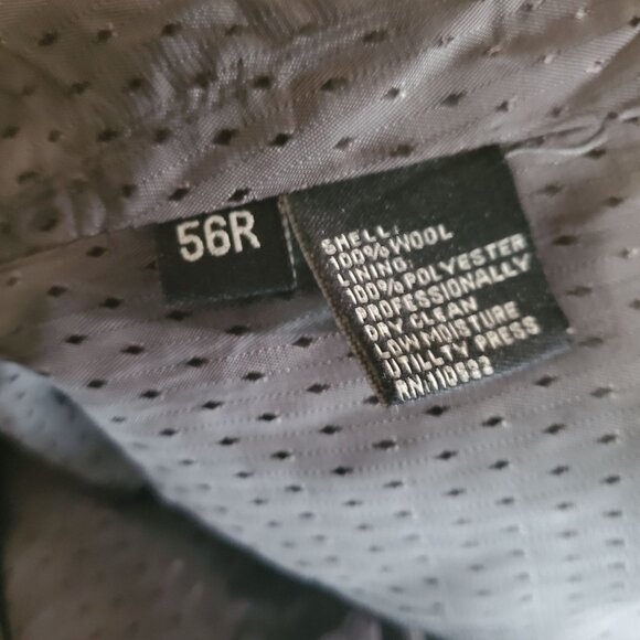 Royal Diamond Suit Mens 56R 50x26 Gray Plaid Wool Three Piece Set - Picture 7 of 16